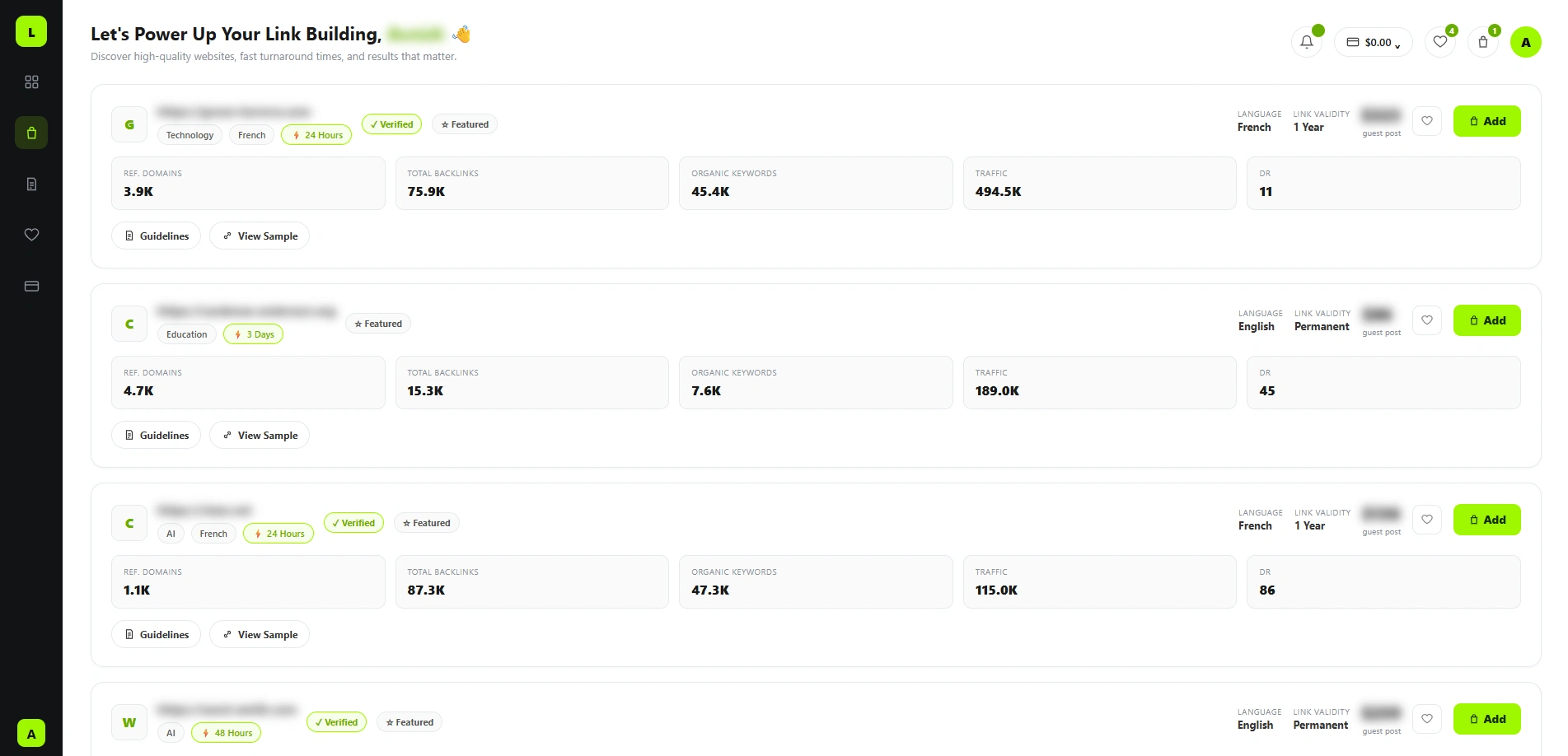 Linkpedia Dashboard